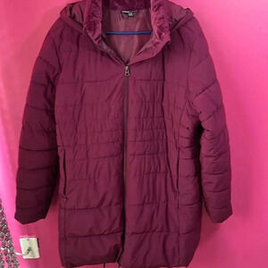 Burgundy coat/ ski jacket